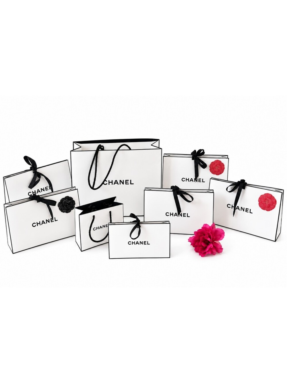 CHANEL Luxury Packaging Empty Boxes & Bags 8pc Bundle